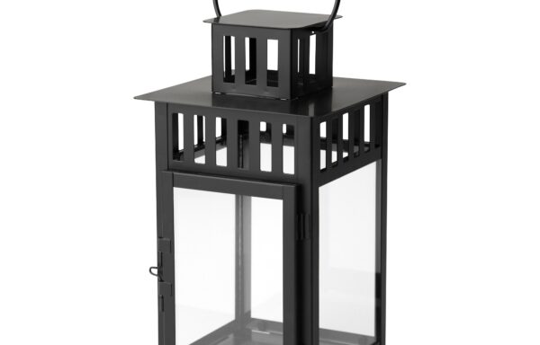 Iron Floor Lantern Black Antique