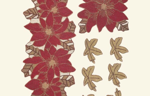 Beaded Flowered Table Runner Sets