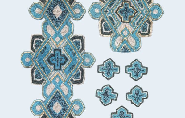 Beaded Multicolor Table Runner Set