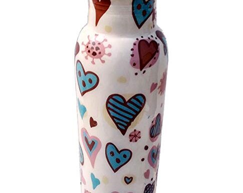 Copper Hearts Printed Water Bottle