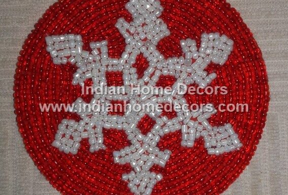 Beaded Christmas Decor Coaster