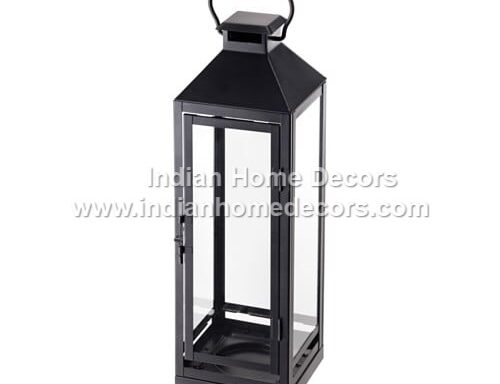 Iron Floor Lantern Black Antique/Shiny