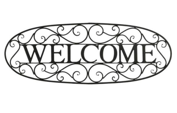 Wrought Iron Welcome Wall Decor