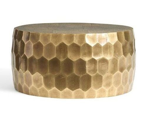 Iron Honeycomb Drum Coffee Table