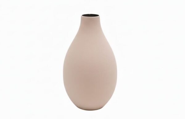 Matt Beige Large Iron Vase
