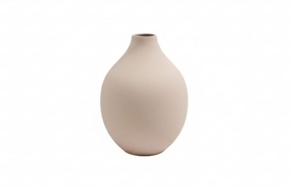 Matt Beige Medium Iron Vase