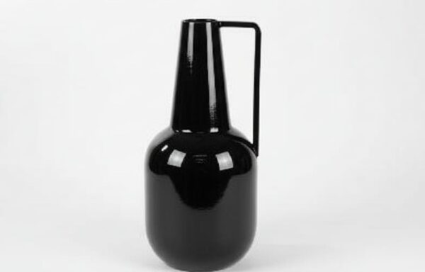 Black Handled Iron Vase