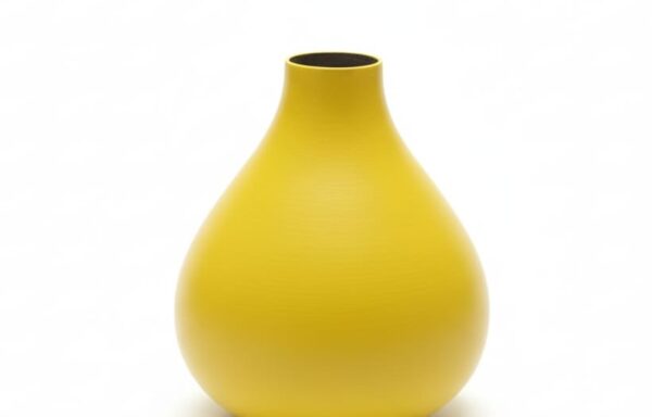 Matt Yellow Iron Vase